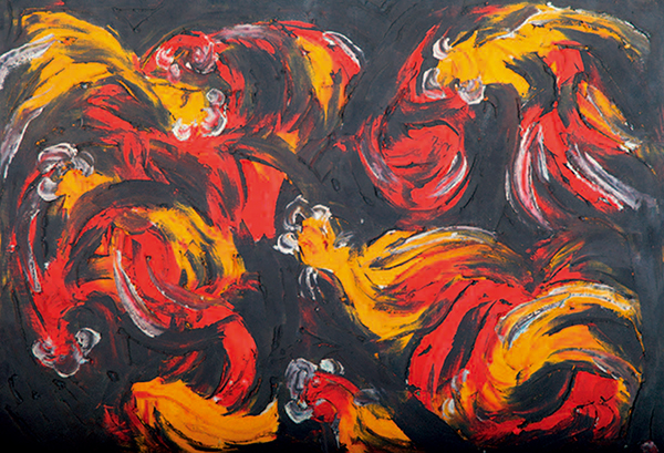 布面油画 52.5cm×76cm 纸面油彩 1990 年