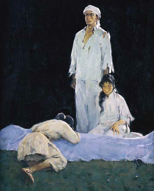 图一 罗工柳 《前赴后继》180cm×150cm 布面油画 原作1959 年 1978 年复制