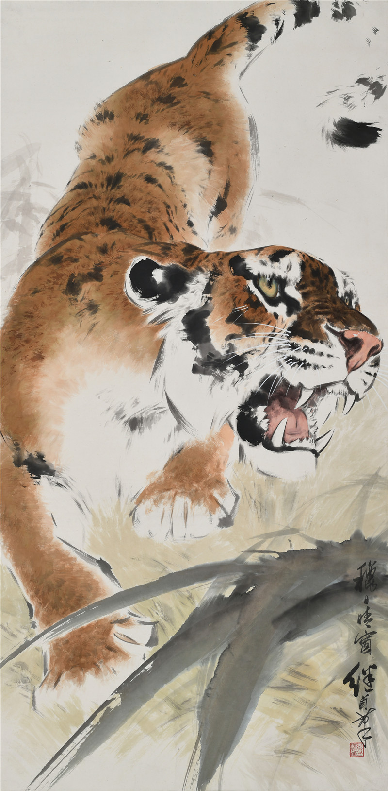 刘继卣(1918-1983 虎 137cm67cm 纸本立轴