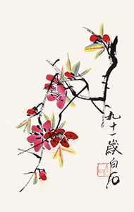 《齐白石画集.桃花》