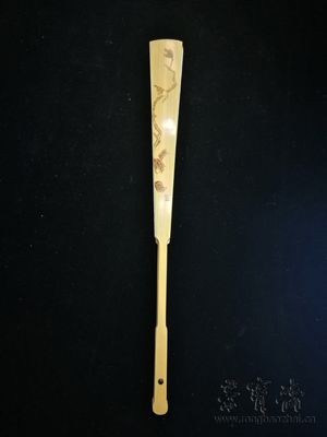 1尺玉竹烙画成扇