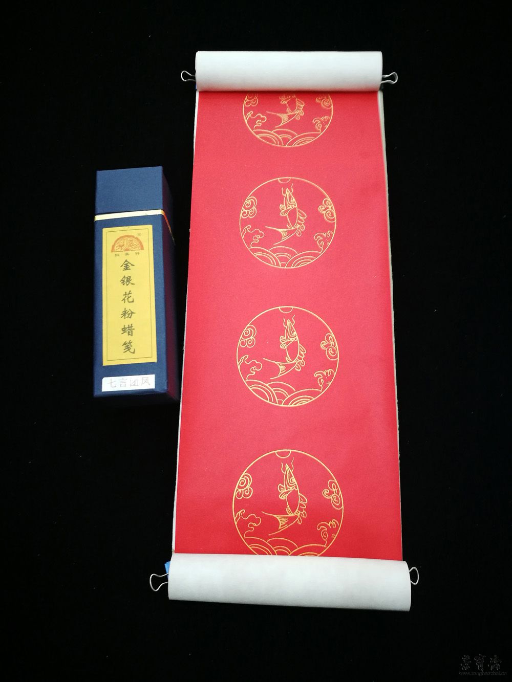 金银花粉蜡笺