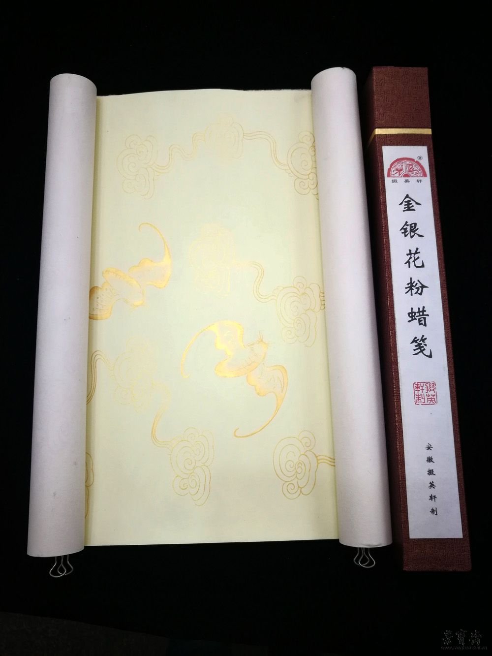 金银花粉蜡笺