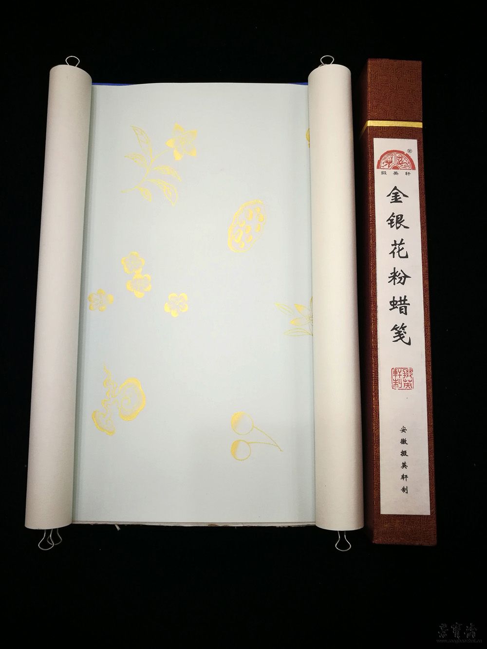 金银花粉蜡笺