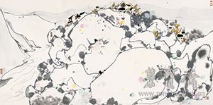 吴冠中 《乌江人家》