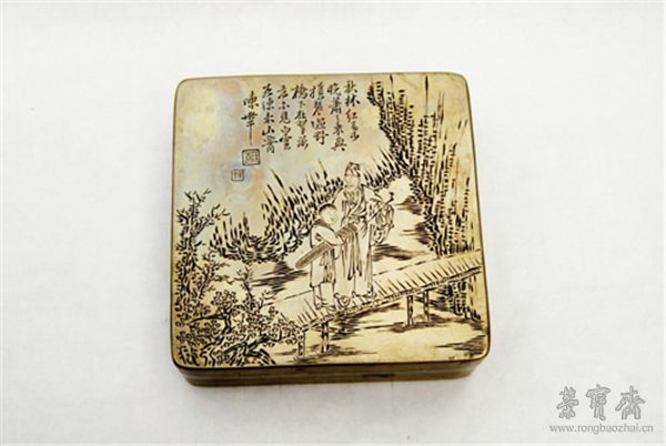 陈年款识人物墨盒