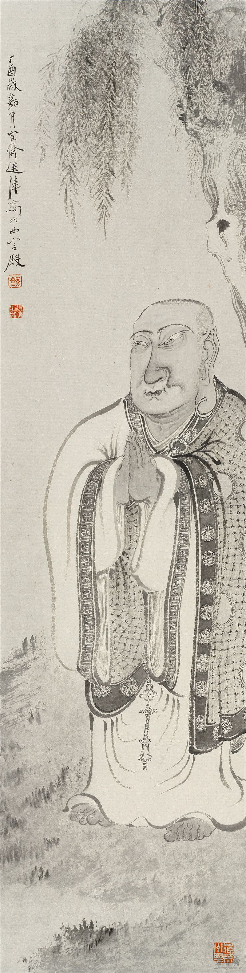 罗汉四条屏 70cm×17cm 2017 纸本水墨