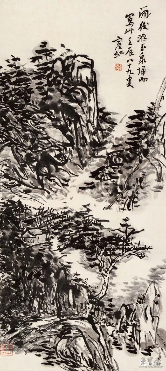 雨后玉泉图｜85.5cm×38.5cm