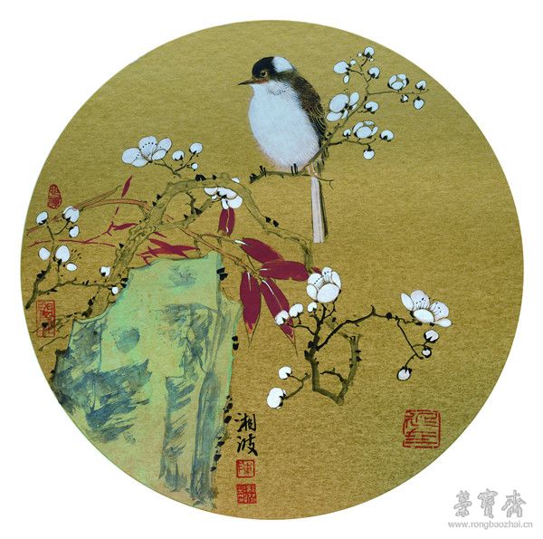 陈湘波 幽香　33cm×33cm 纸本设色