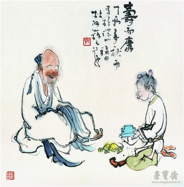 张闯 寿而康之一　35cm×35cm 纸本设色