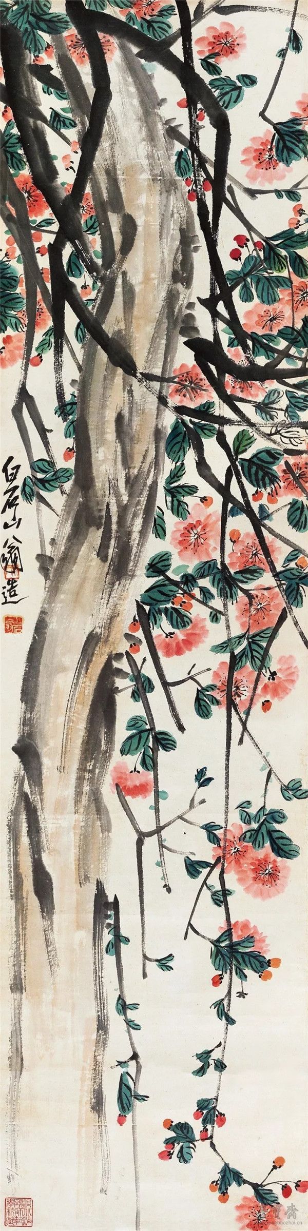 齐白石  木棉花