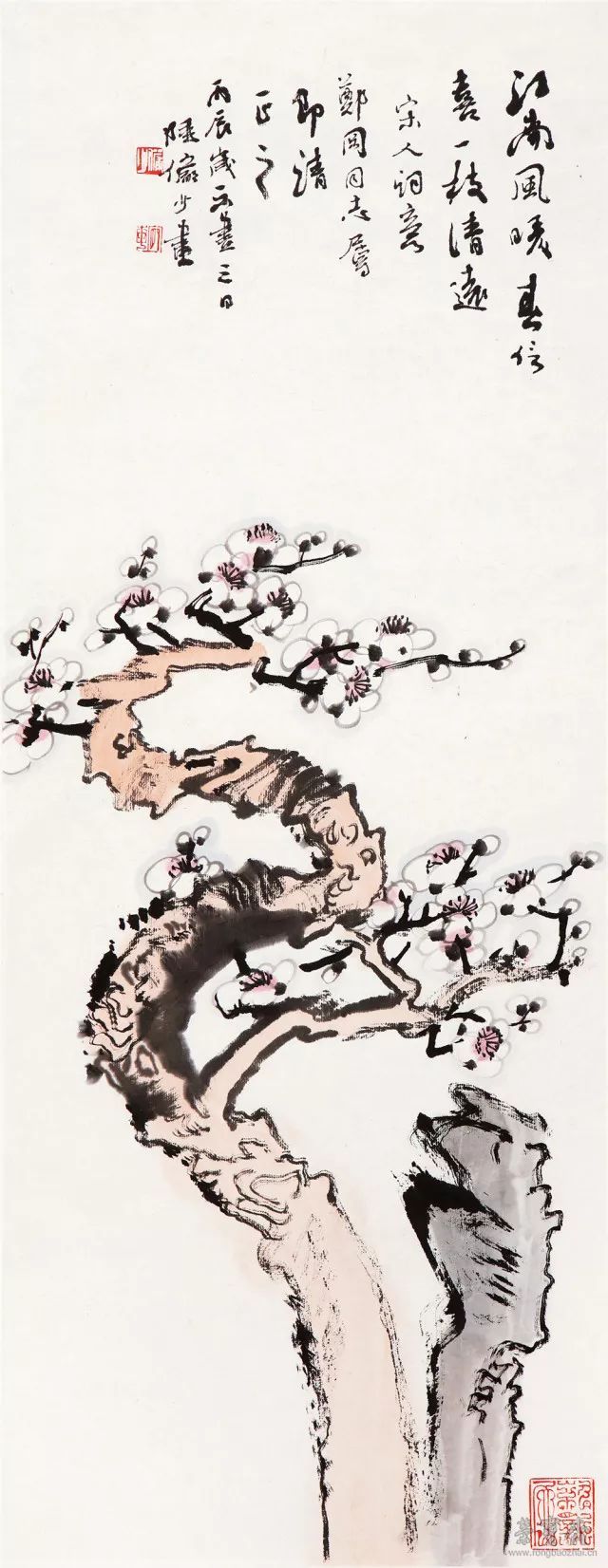 陆俨少 江南风暖春信喜 65cm×25.5cm
