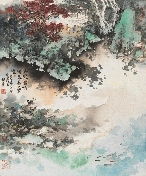 杨彦 山近当吟 60×49cm 2002年作 说明:此作品附北京荣宝拍卖